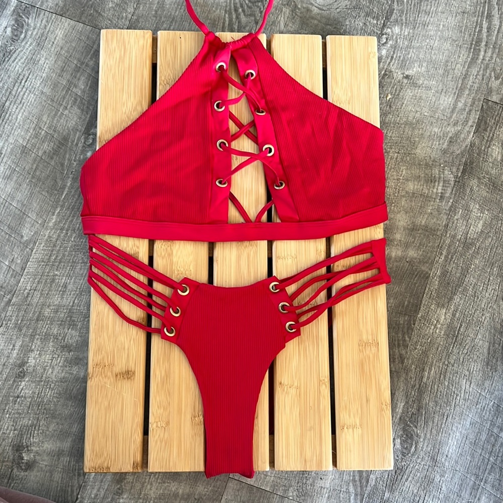 Large red two piece Beach bunny